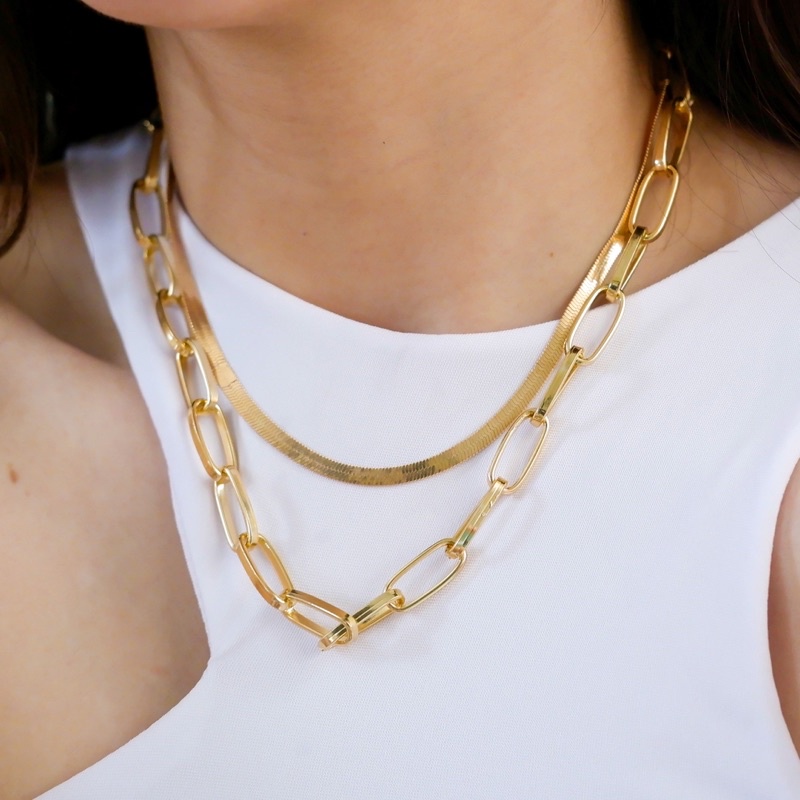 Daphne Necklace / Kalung Rantai Chain / Kalung Choker Emas