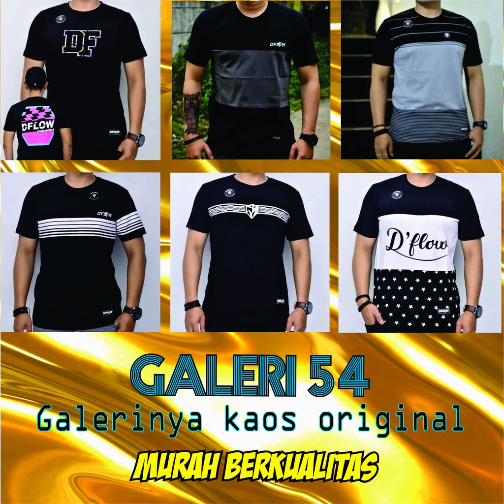 Kaos Pria Distro Keren Dflow Original Terbaru Gratis Sticker Murah Berkualitas COD