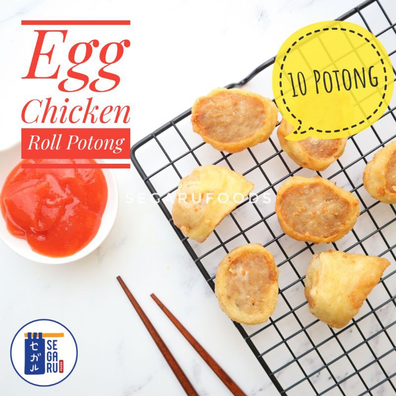 Egg Chicken Roll Potong | Bento Frozen Food Homemade Halal isi 10 Pcs