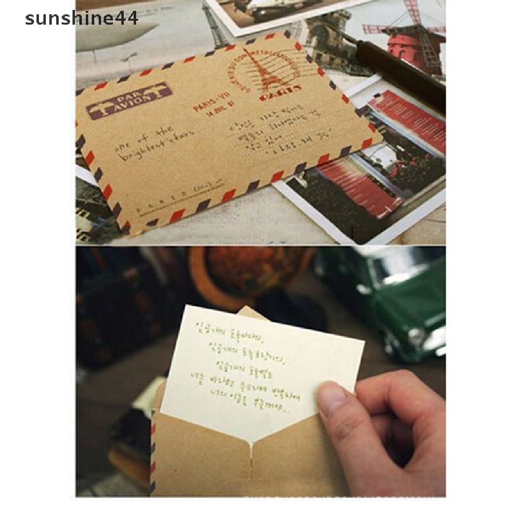 Sunshine 10 Lembar Amplop Surat Mini Vintage