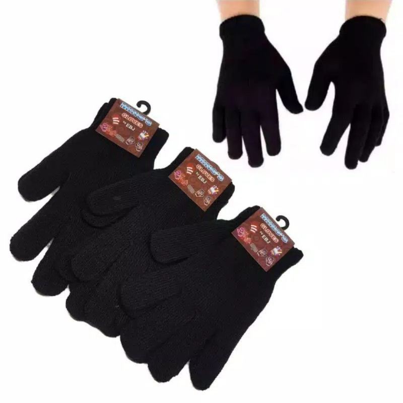 Sarung tangan hitam polos pria dan wanita sarung tangan polos sarung tangan polos hitam