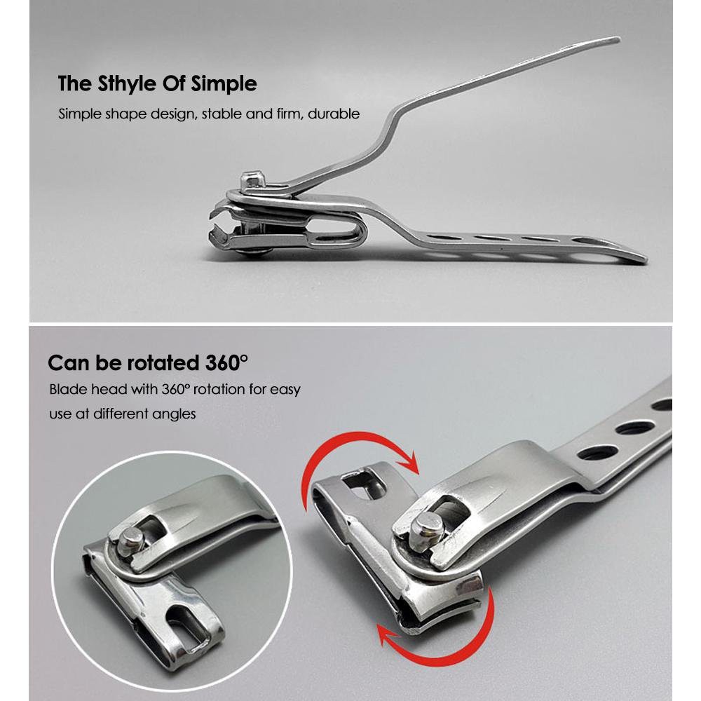 gunting kuku professional 360 derajat pemotong kuku stainles souvenir