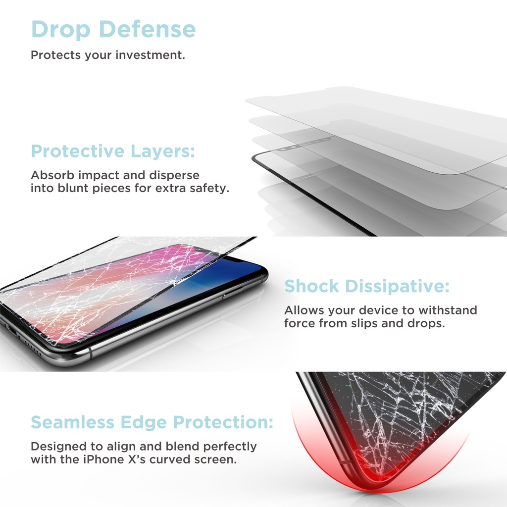 2pcs SCREEN PROTECTOR IPHONE X XS MAX ANTI GORES IPHONE TEMPERED GLASS