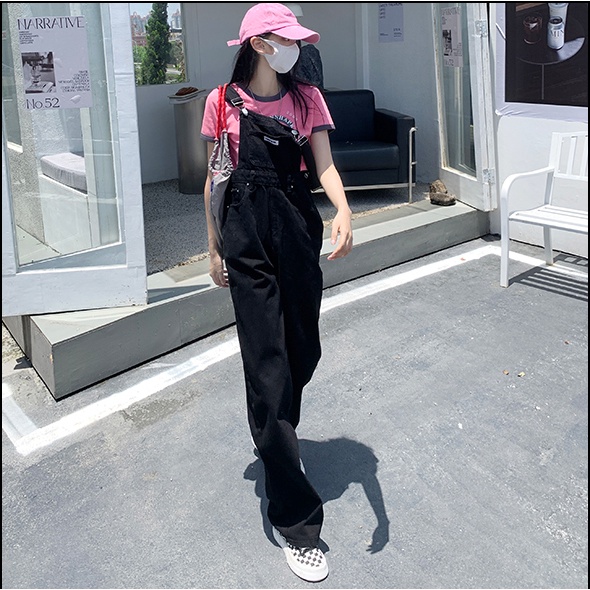 ✅COD Overall Jeans Wanita Baju Kodok Wanita Jumpsuit Jeans Wanita