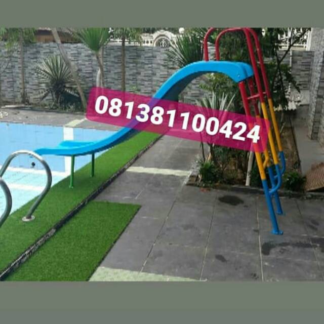 Perosotan kolam fiber lebih tebal dari yg standart perosotan fiber tangga galvanis free ongkir jkt