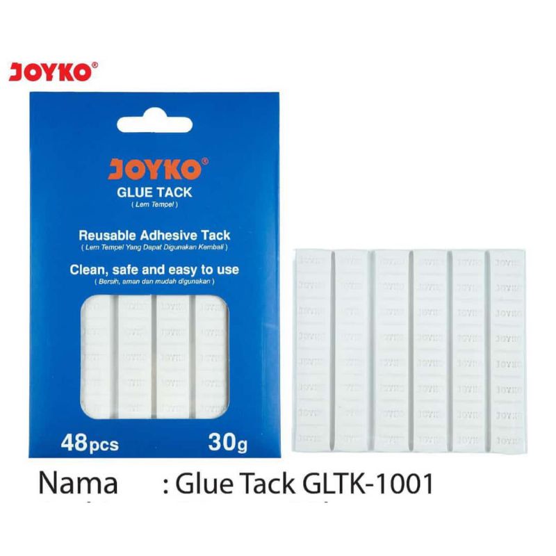 

LEM TEMPEL | GLUE TACK JOYKO GLTK-1001 ISI 48Pcs | LEM BISA DILEPAS LAGI