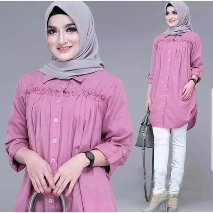 Hilda Tunik |Baju Atasan Wanita Terbaru| Blouse Muslim Blus Termurah