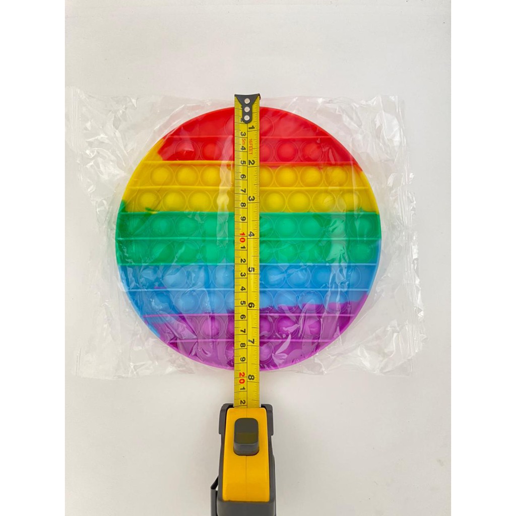 Fidget Toys Push POP IT / POPIT Mainan Anak Penghilang Stress Relieve Pop it Rainbow-Round 20CM