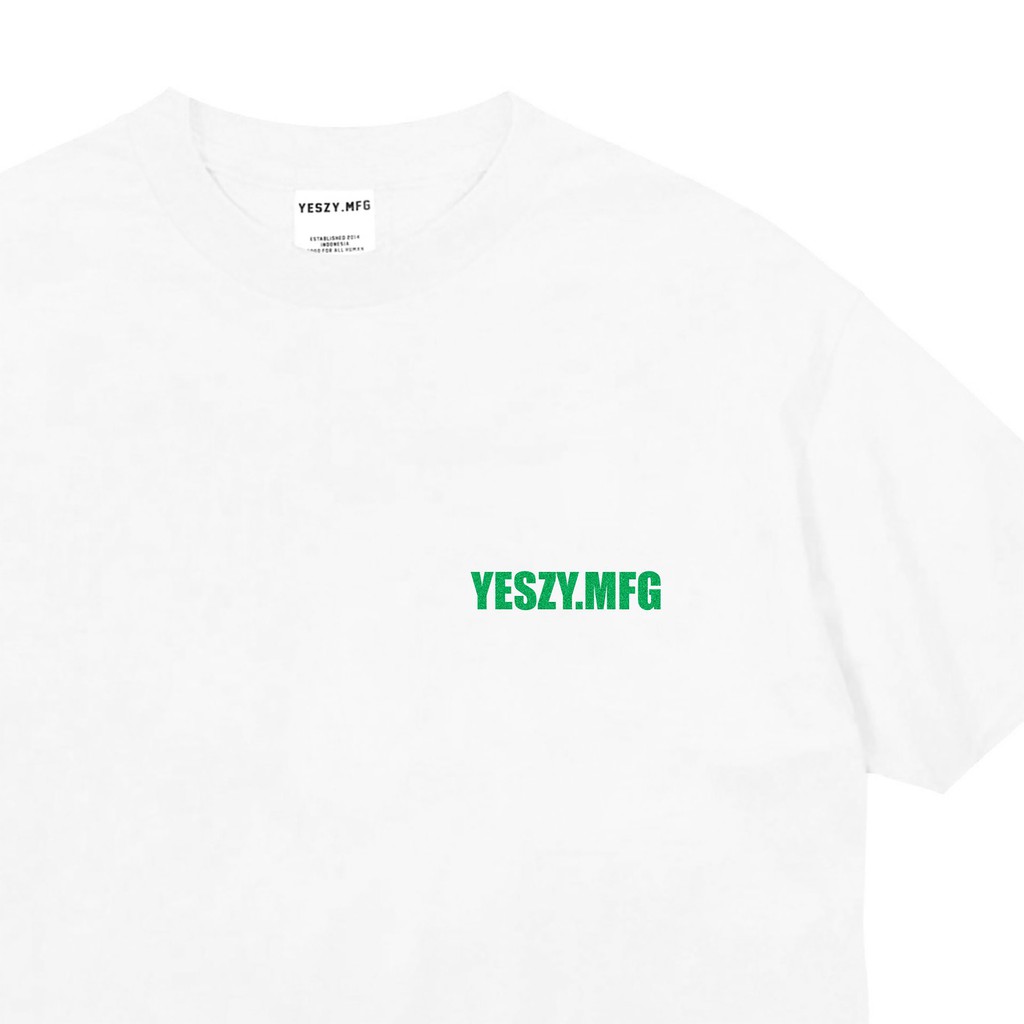 YESZY.MFG Tshirt White Impact Small Green