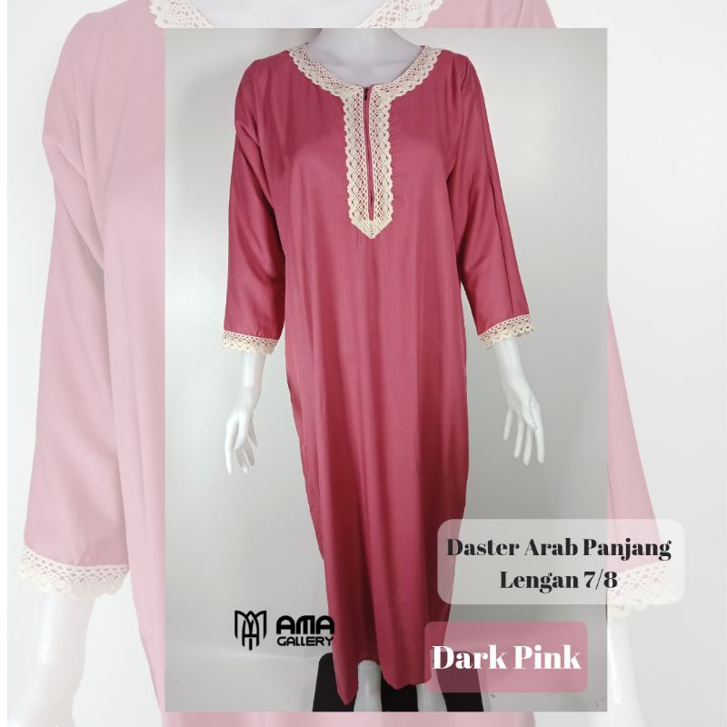 Homey Dress Polos Daster Arab Lengan Panjang Home Dress Bahan Katun Rayon AMA Gallery Terlaris