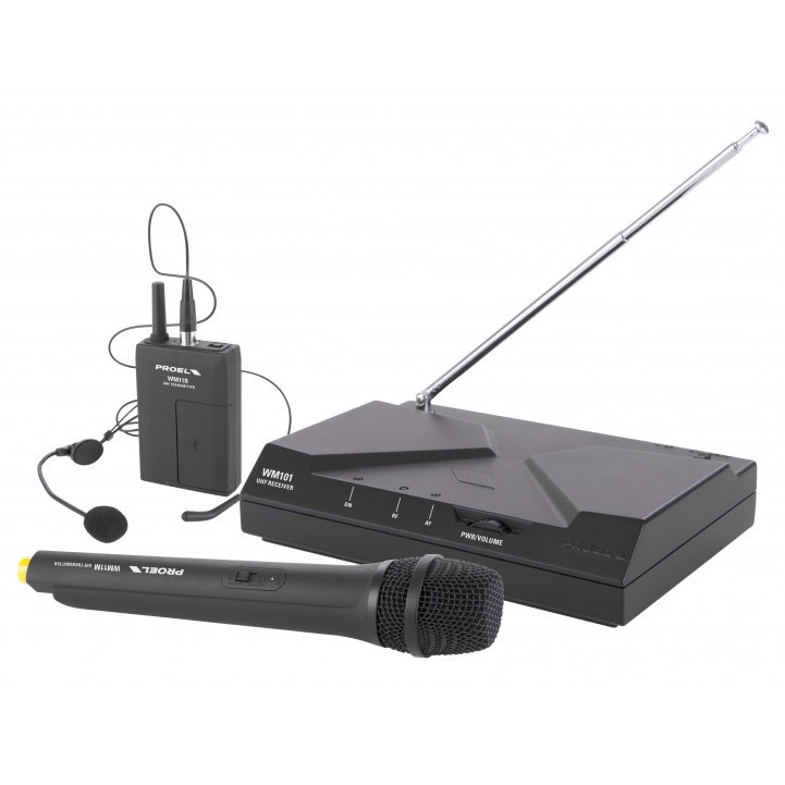 Mic Wireless Proel WM101KIT UHF Handheld / Headset
