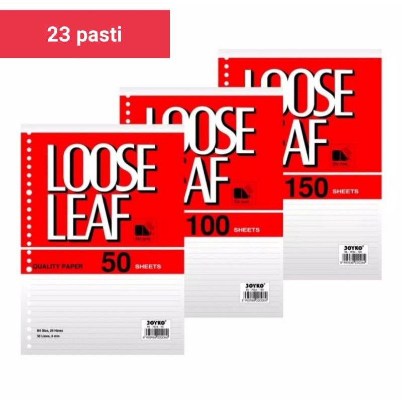 

loose leaf B5 100 lembar garis
