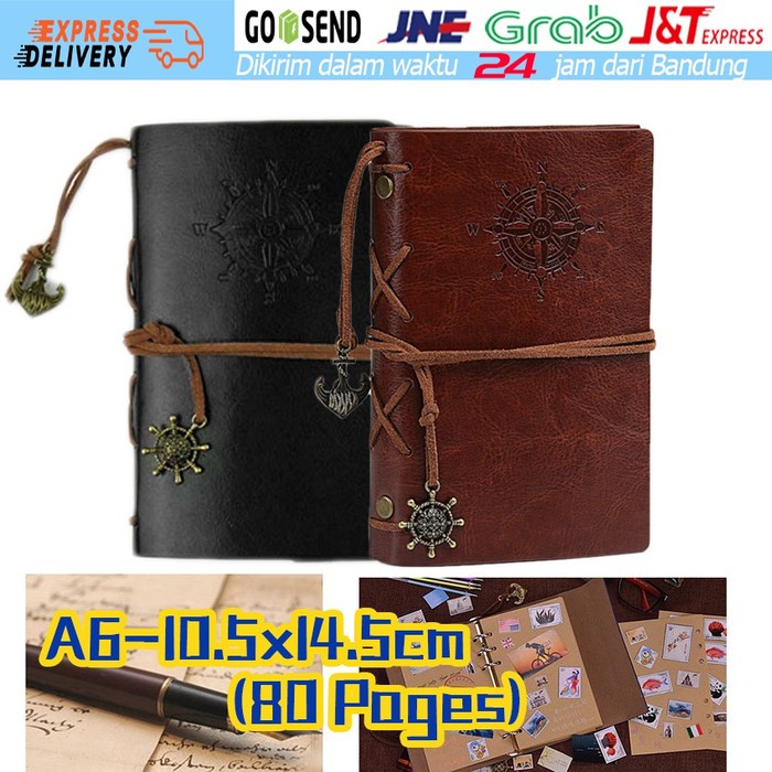 

Buku Catatan Binder Classic High Quality Vintage Pirate Notebook Buku Diary Agenda Catatan