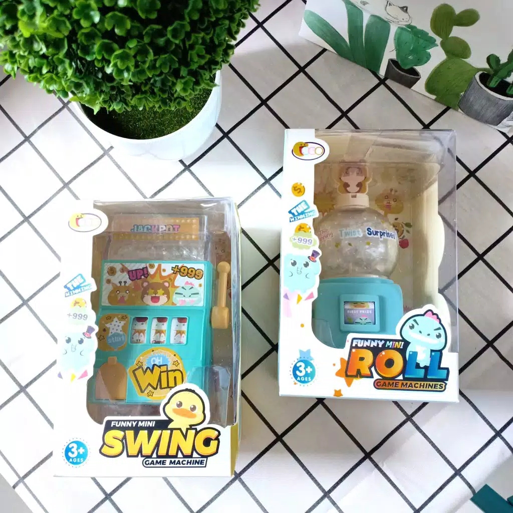 MMTOYS MB209 Mainan Anak Murah Mini Jackpot Swing / Candy Vending Machine Drink / Surprise Mini Roll-2