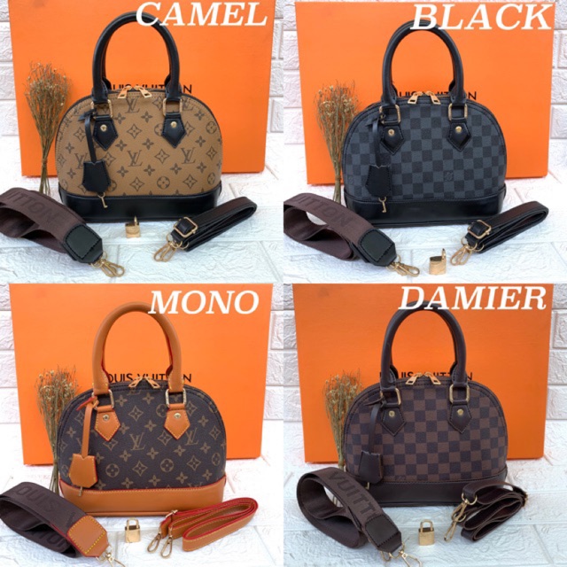 TAS LV ALMA MEDIUM FREE 2 TALI PANJANG ADA GEMBOK DAN KUNCI
