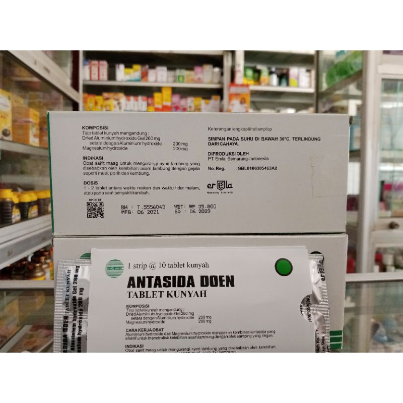 ANTASIDA DOEN ERELA 1 STRIP @10 TABLET - ED 02/2025