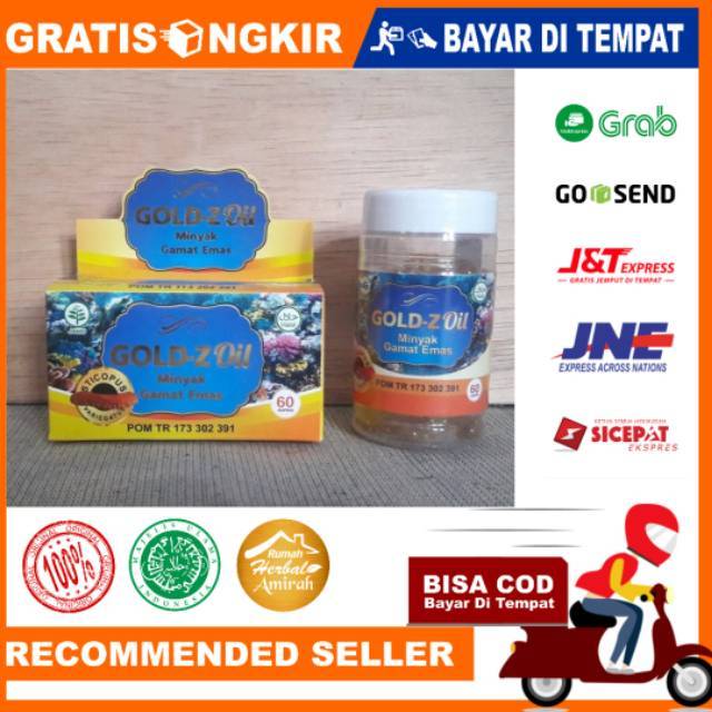 Gamat Emas Gold Oil POM / BPOM Asli Original 60 kapsul | Kapsul Minyak Ekstrak Gamat Emas original