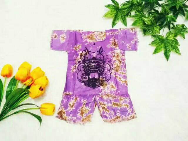 Baju Barong Anak S, M, L, XL Setelan Kaos Bali Anak