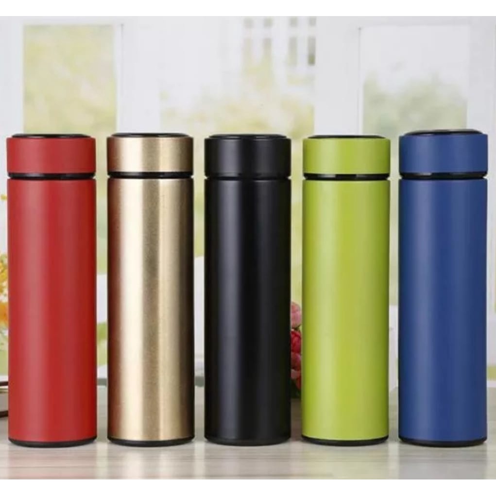 Termos Air Panas 500ml Polos stainless Tahan 24 Jam-Smart Tumbler Thermos Air Panas Mini stenlis 500ml Vaccum Termos Viral Kekinian Model Polos Tahan Air Panas Dan Dingin Stenlis Awet Kuat Tahan Lama