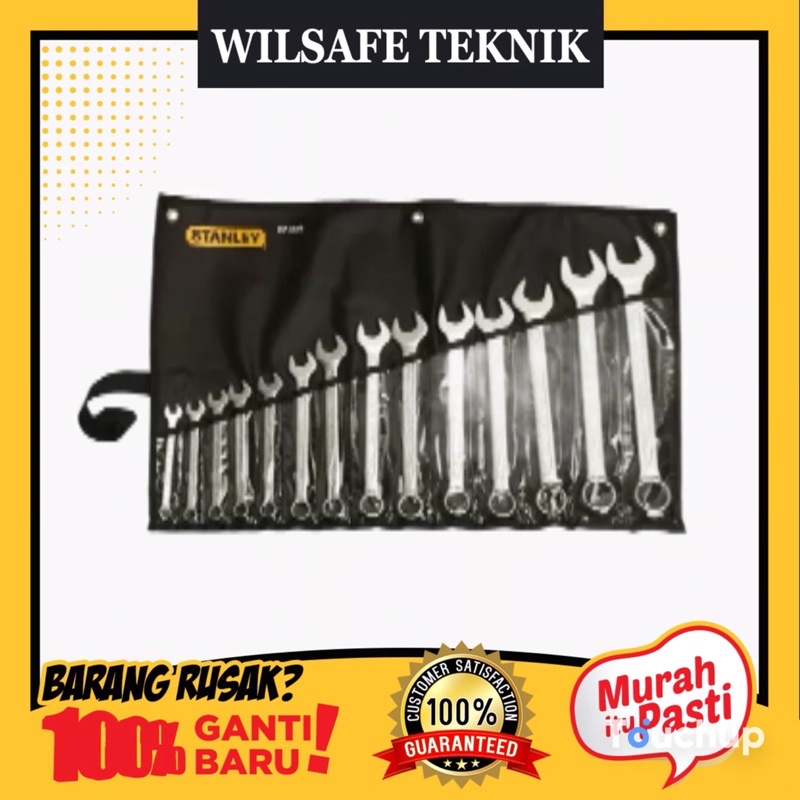 STANLEY KUNCI RING PAS 14PC COMB WRENCH SET 8-32MM (ST87-038-3)