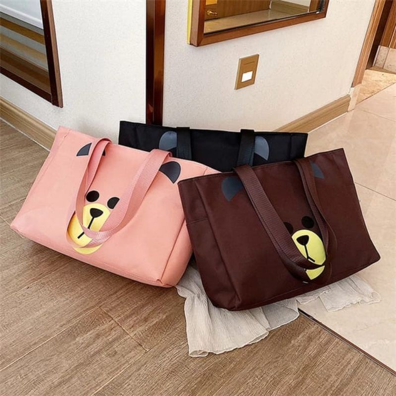 Tas Travel Duffle Bag Jinjing Bahu Hand Carry Shopping ToteBag Korean