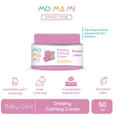 Momami Dreamy Calming Cream  50g/Krim Bayi Atasi Kembung Kolik Tidur Lebih Lelap