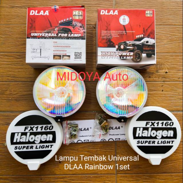 Lampu Tembak DLAA Universal Rainbow Pelangi 1set