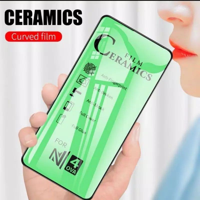 Oppo Reno 4 / 4F / 5 / 5F Anti Gores Ceramic Screen Guard Protector Clear Lentur Anti Pecah