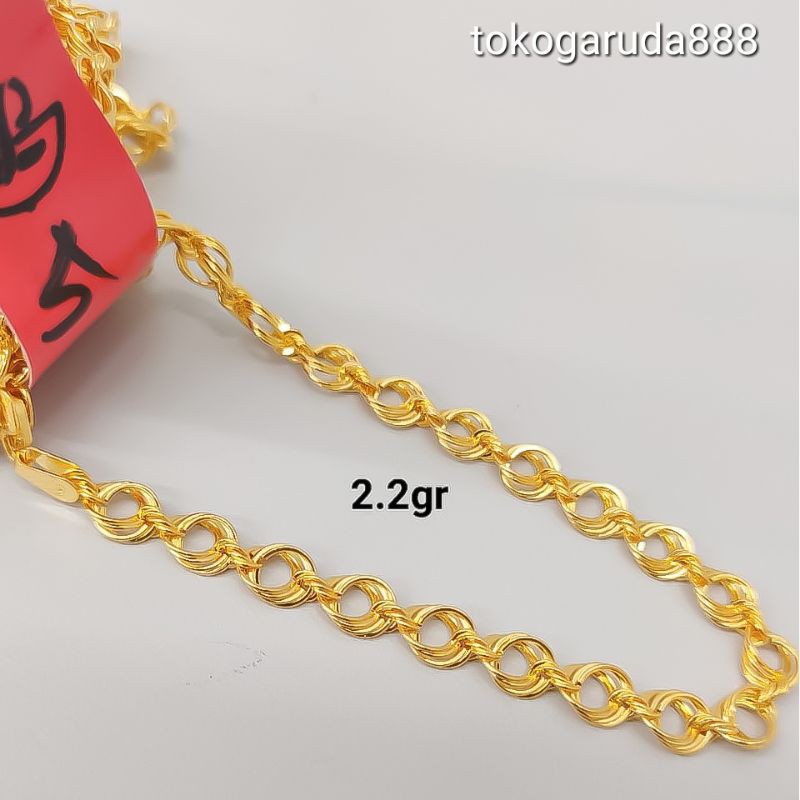 gelang rantai tangan anak dan dewasa emas asli kadar 700 70% 16k 22 holo trixie chain gold wanita pria pensil korea