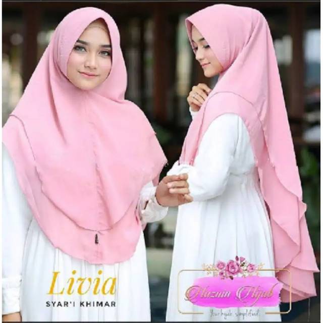 Khimar Ceruty Babydoll 2 Layer Kualitas Premium Import Syari Syar'i