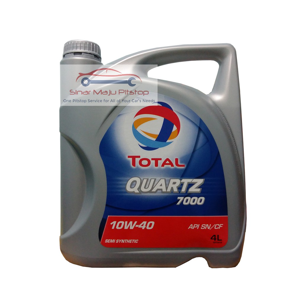 OLI MESIN MOBIL TOTAL QUARTZ 7000 Synthetic 10W-40 API SN CF ORIGINAL SINGAPORE - Formulasi Perancis