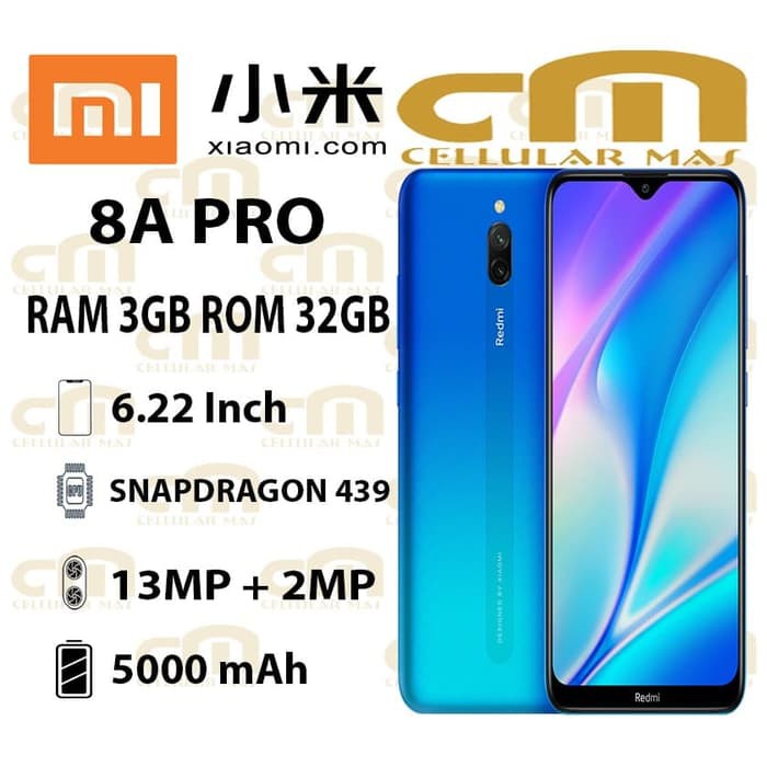 Xiaomi Redmi 8a Pro 3 32 Ram 3gb Rom 32gb Garansi Resmi Shopee Indonesia