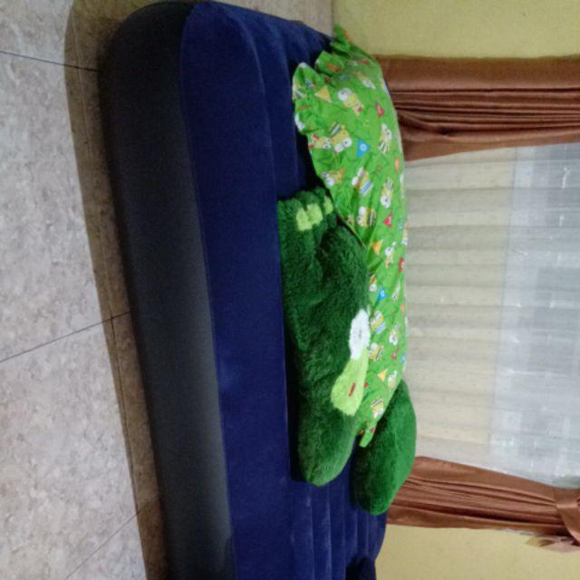 Intex Kasur Angin Double Dura Beam High Quality 64758 + Pompa + Bantal