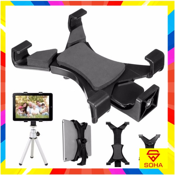 HRT-004 Universal Tablet Holder Mount 1/4 Screw Bracket Tripod - VTM4-ALX-1 - Black