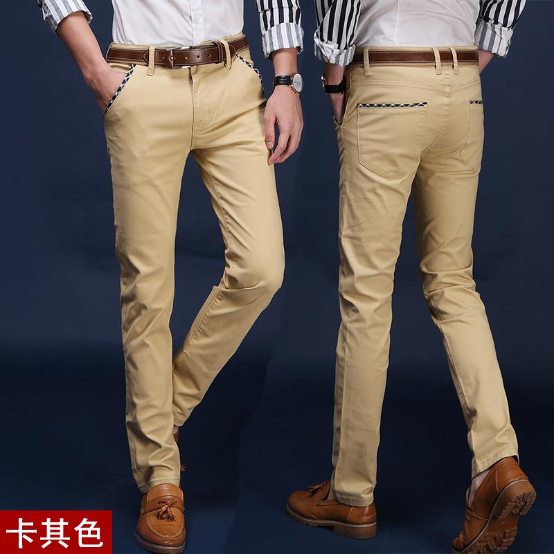 JuneJun Celana  Panjang Pria  Casual Slim Straight Bahan  