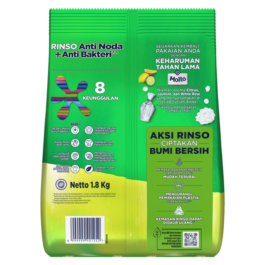 DETERJEN BUBUK RINSO ANTI NODA CLASSIC FRESH 1.8KG