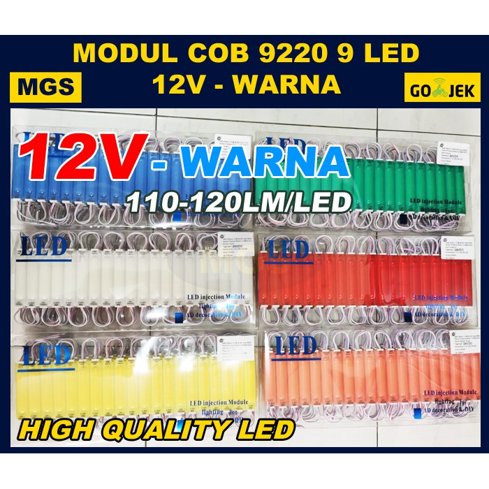 100pcs Modul COB 9220 12v - Warna