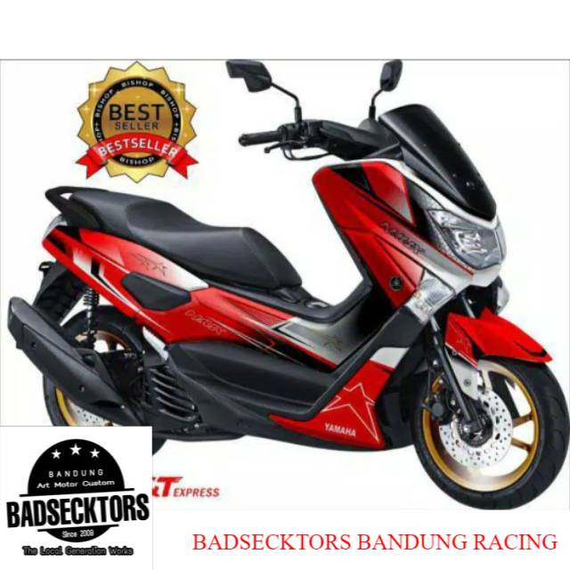 Decal full body yamaha nmax putih mrah/merah putih keren