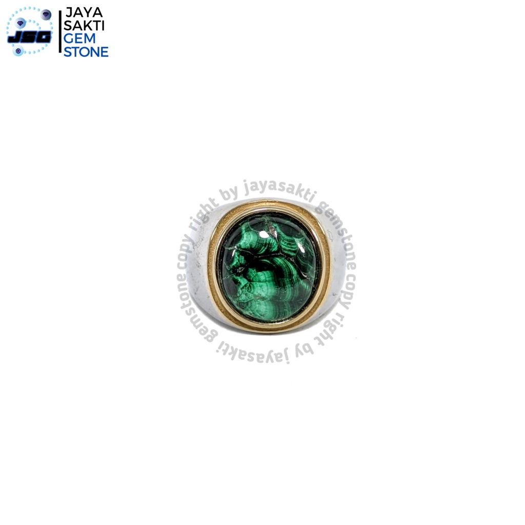 Natural Batu Permata Green Malachite GM01