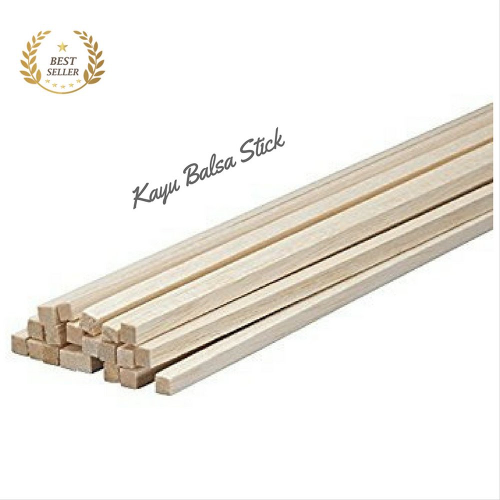 

Unik Kayu Balsa Stick 5mm x 5mm Panjang 0.5 Meter Murah