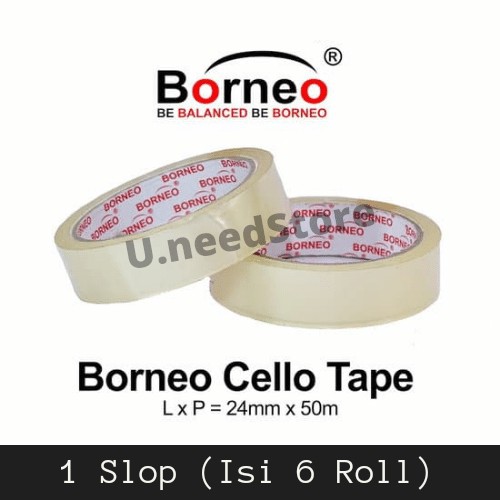 

Selotip / Selotip / Solasi Bening / Lakban beningBORNEO 24mmx50m