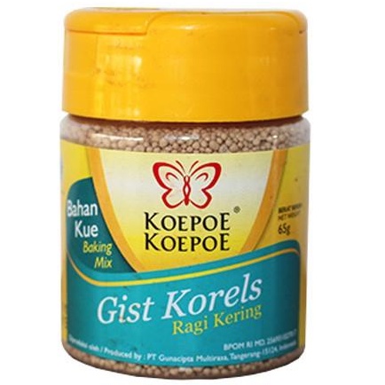 

Koepoe Ragi Kering 65gr Koepoe-Koepoe Gist Korels