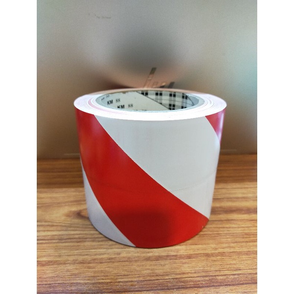 floor Marking Tape Police line Tape - Brigade Tipe Merah-Putih Lakban Garis Lantai - Pergudangan / L