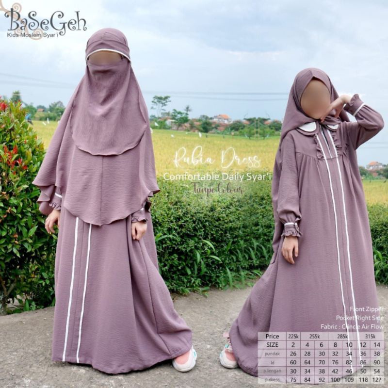 Set Gamis rubia anak by basegeh