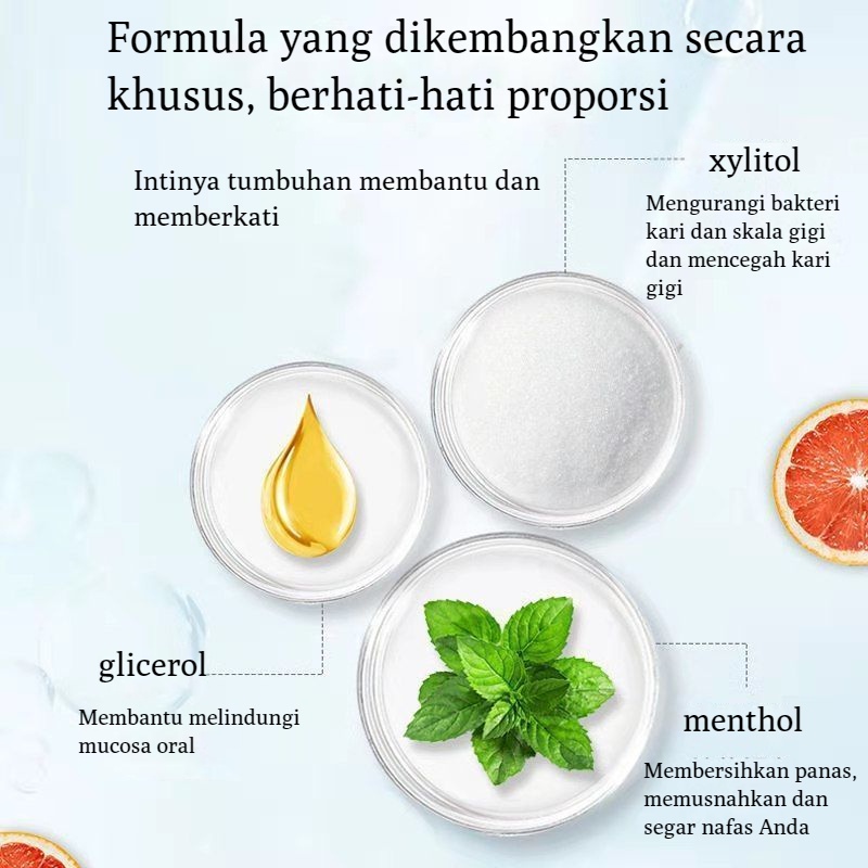 (COD)Obat kumur probiotik nafas segar mulut bersih50ml/350ml Mouthwash Fresh Mint  Obat Kumur Probiotik Nafas segar Pemutih gigi