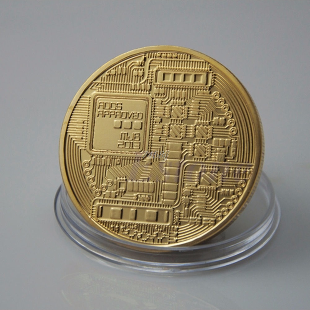 Gold Plated Bitcoin Miniatur