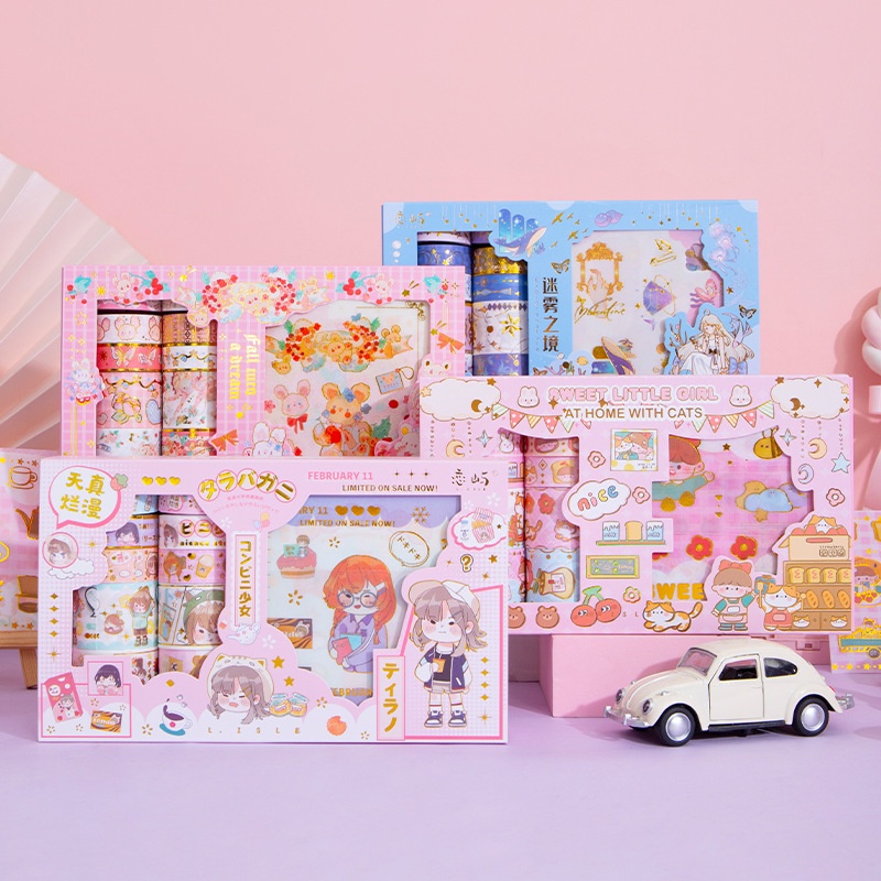 

Stiker 1 Set Box Lucu Karakter Gliter Japan + Roll Stiker Premium Quality