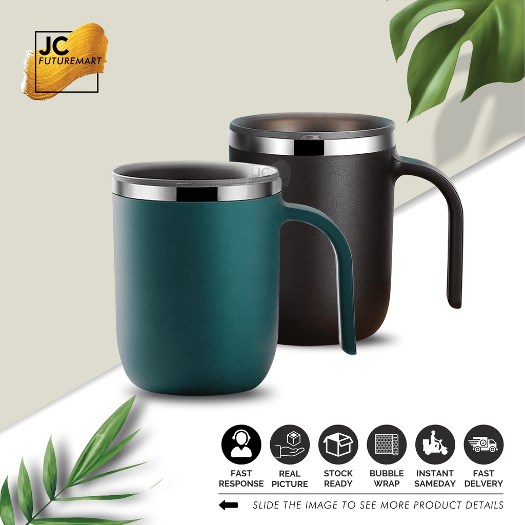 CANGKIR GELAS KOPI TEH STAINLESS 300ML MUG LEAK PROOF - G06005