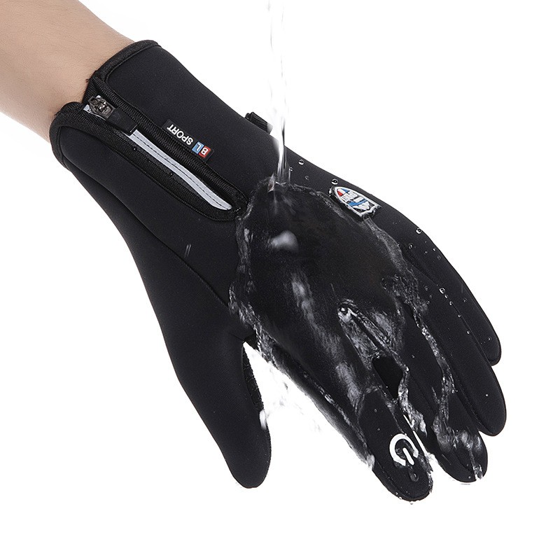 Bisa COD Sarung Tangan Mobil Racing Glove SBR Pad Waterprof Size L Black- OZERO OZ910