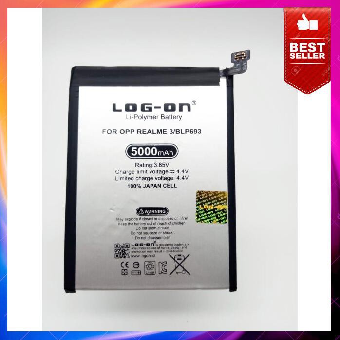 Acc Hp Baterai Oppo Realme 3 Blp693 5000Mah Double Power Log On
